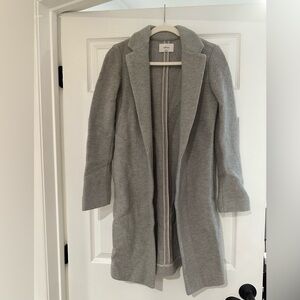 Aritzia Soft Gray Open-Front Coat